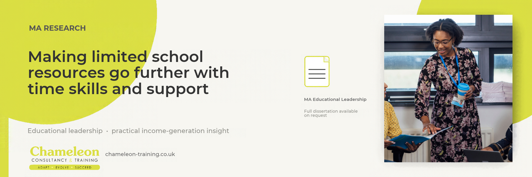 Making limited school resources go further with time skills and support 